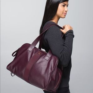 LULULEMON | Two Times a Yogi yoga bag | Purple with Rose Gold Accents